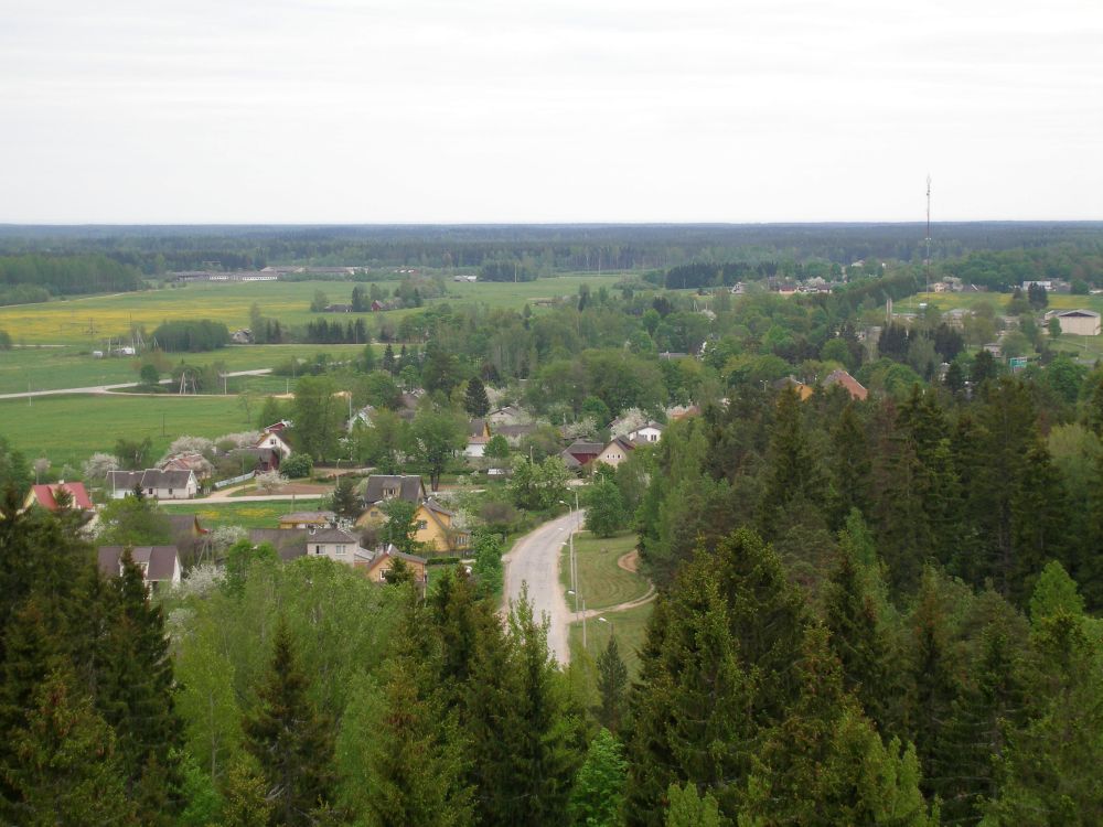 Vaade Tärivere mäel asuvast tornist Iisakule