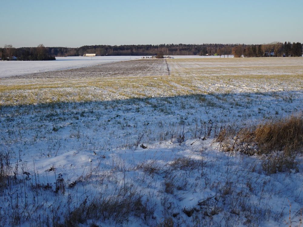 Põldudel on lumikate väga erineva paksusega