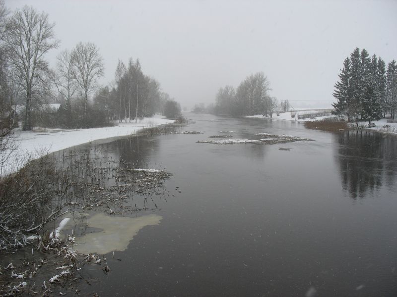 Pedja jõgi üle kallaste.