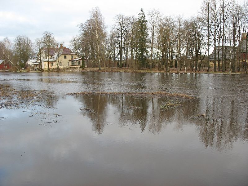 Paisjärv Jõgeva alevikus esmaspäeval enne külmalainet