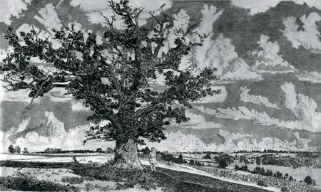 Eduard Wiiralt (1892-1954) Viljandi maastik ( kuivnõel, paber )