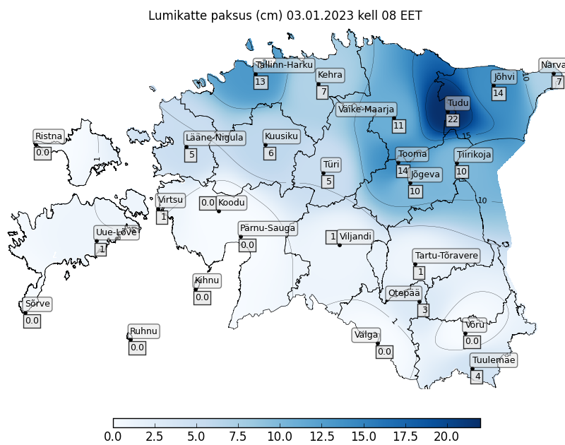 Lumekate tekkis ööga Kirde- ja Põhja-Eestis, aga ilm läheb oluliselt külmaks ja loota on, et maapind külmub enne järgmist lumesadu.