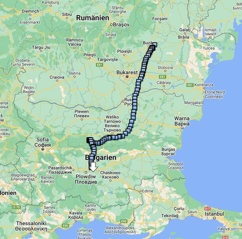 Karula pesapoeg Waba on jõudnud Bulgaariasse. Eks tema teekond peaks edasi minema üle Boshporuse väina ehk Istanbuli suunas.
