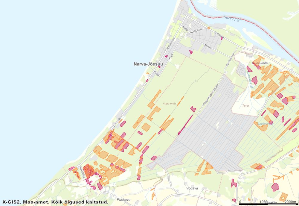 Auga metsa rohekoridori lagedaks raiumine 2008-2018 metsamuutuste kaardirakenduse kaardil. 2008. a kaotati metsakategooriad (hoiumetsad ja kaitsemetsad) mis määrasid metsa sihtotstarbe ja kasutuse võimalused (majandusrežiimi).