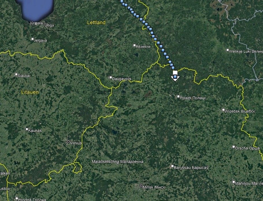 Eile õhtuks oli Karl jõudnud Põhja-Valgevenesse ja päevateekonnaks võis olla veerand tuhat kilomeetrit