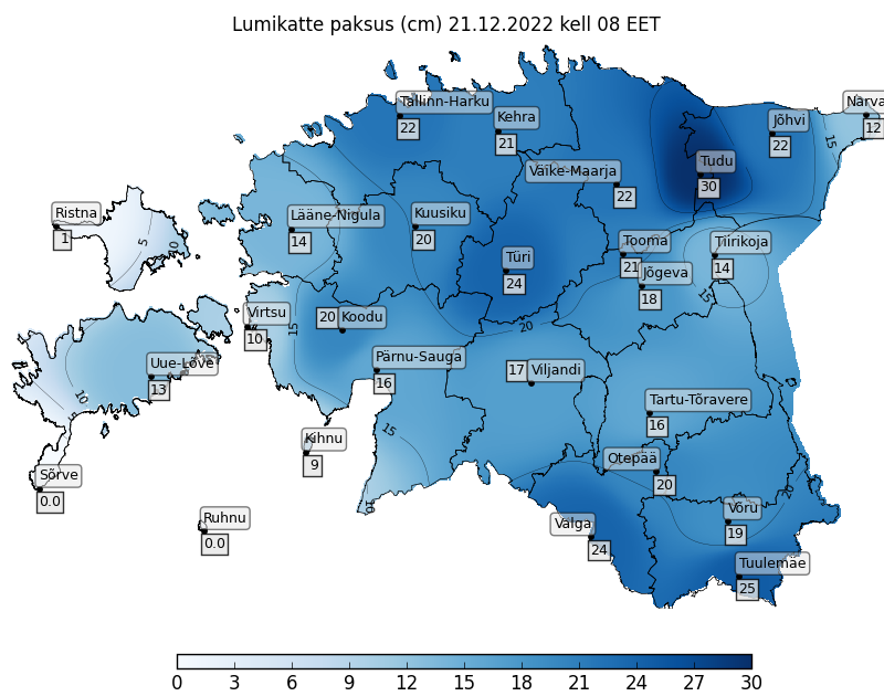 Kogu Eestit katab lumevaip tänavu juba alates 19. novembrist.