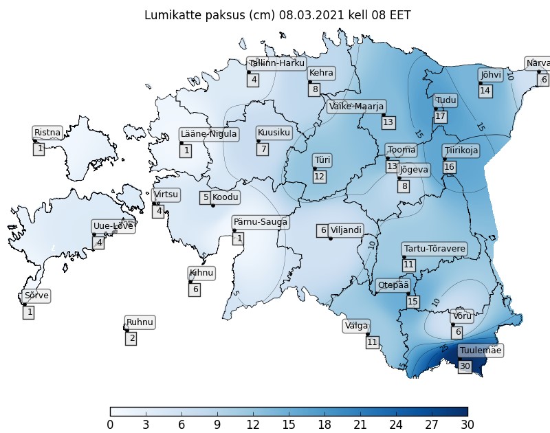 Ilmateenistuse lumekaart
