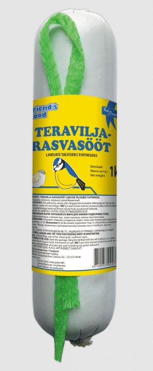 FRIENDS FOOD Teravilja-rasvasööt lindude talviseks toitmiseks 1kg