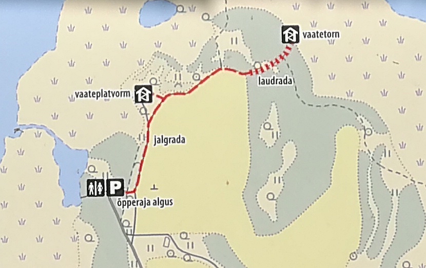 Saare matkaraja infotahvel.