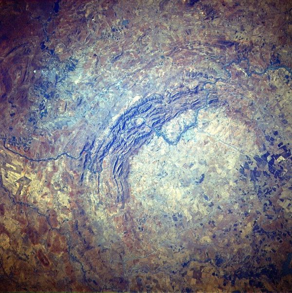 Vredeforti kuppel, kosmosest vaadatuna