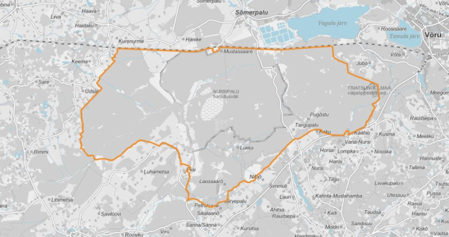 Kaitseministeeriumi Nursipalu harjutusväljaku laiendamise plaan