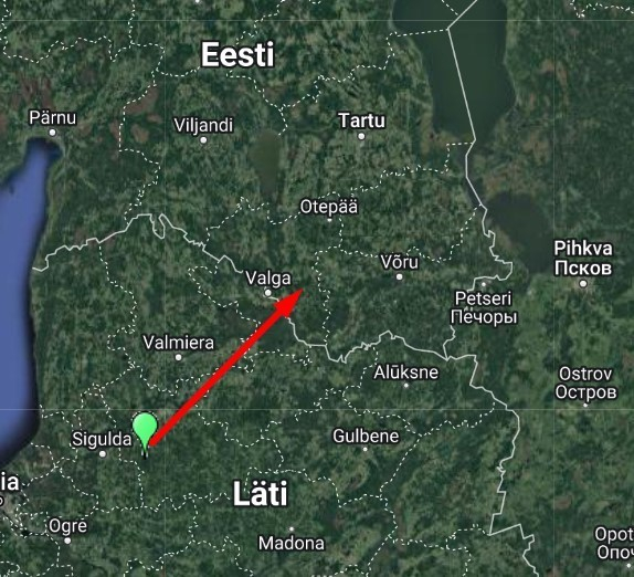 Kaia jäi ööbima Sigulda lähistele Lätis