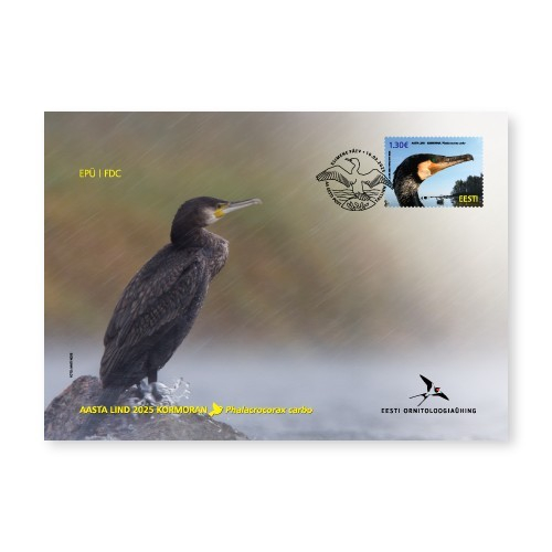 Kormoraniga mark on järjekorras kahekümne viies aasta linnu postmark.
