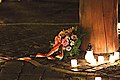Trianon Memorial by night in Budapest District XVI.jpg
