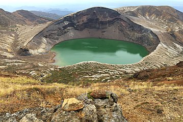 Okama crater lake, Mt. Zao, Tohoku region, Japan (north facing view).jpg
