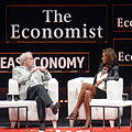 Geoffrey Nunberg and Juliette Powell in 2012.jpg