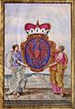 Veduta Brna se znakem Markrabství moravského, rok 1670.jpg